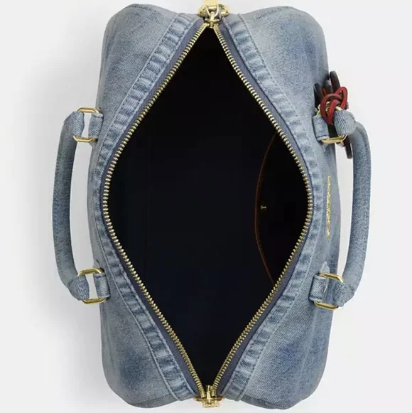 Coach Rowan Large Denim Satchel - Picture 5 of 11